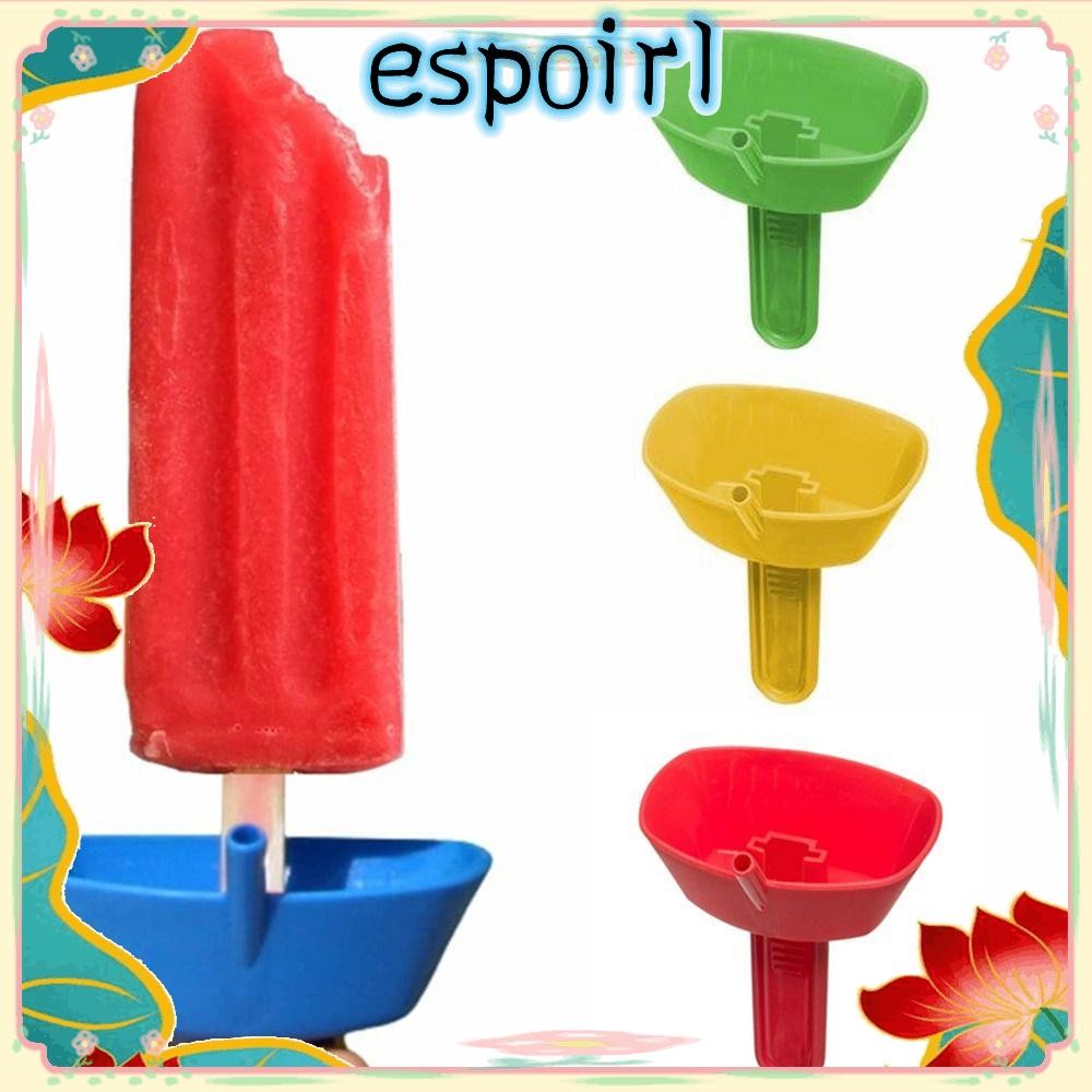 Espo หยดหลักฐานผู้ถือไอติมไอติมป้องกันถาดหยดแช่แข็งคู่น้ําหนักเบาป้องกันการไหล