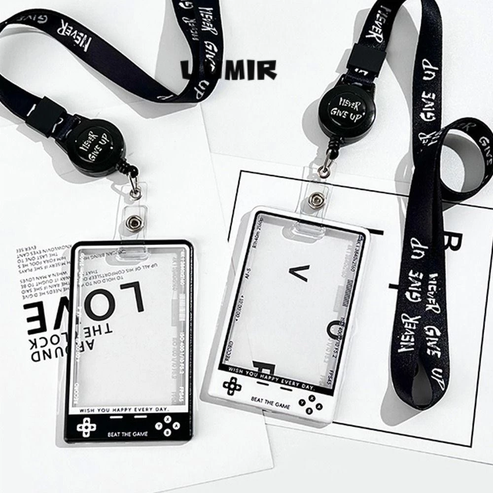 Uumir 1 ชิ้นนักเรียนการ์ดป้องกัน,จอแสดงผลโปร่งใสผู้ถือบัตร,Kpop พร้อม String แฟชั่นเกาหลี Photocard Holder สําหรับเด็ก Idol