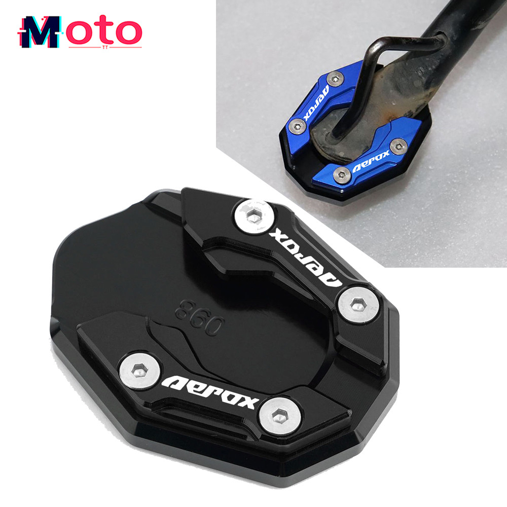 สําหรับ Yamaha Aerox155 Aerox Nvx 155 Nvx155 อุปกรณ์เสริมรถจักรยานยนต์ด้านข้างขาตั้งขยาย Kickstand ขยายแผ่น Pad