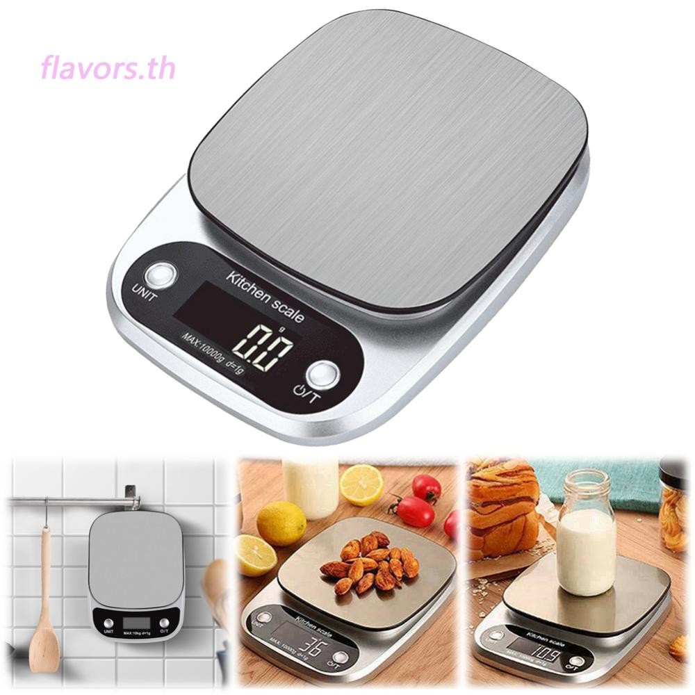10kg Electronic Digital Food Scale สแตนเลส LCD Cooking Baking Scale [รสชาติ.th]