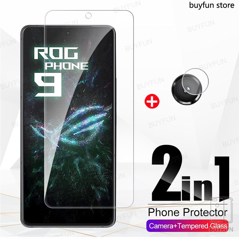 2in1 For Asus ROG Phone 9 ROG9 Phone9 Pro Screen Glass Protector + Camera Lens Protective Film