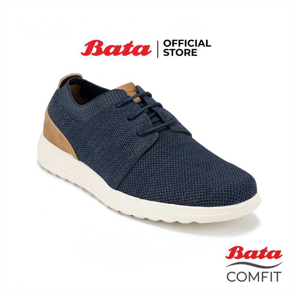 Bata บาจา Comfit รองเท้าลำลองแบบสวม ผ้าใบ เพื่อสุขภาพ รองรับน้ำหนักเท้า สำหรับผู้ชาย สีกรมท่า รหัส 8019154