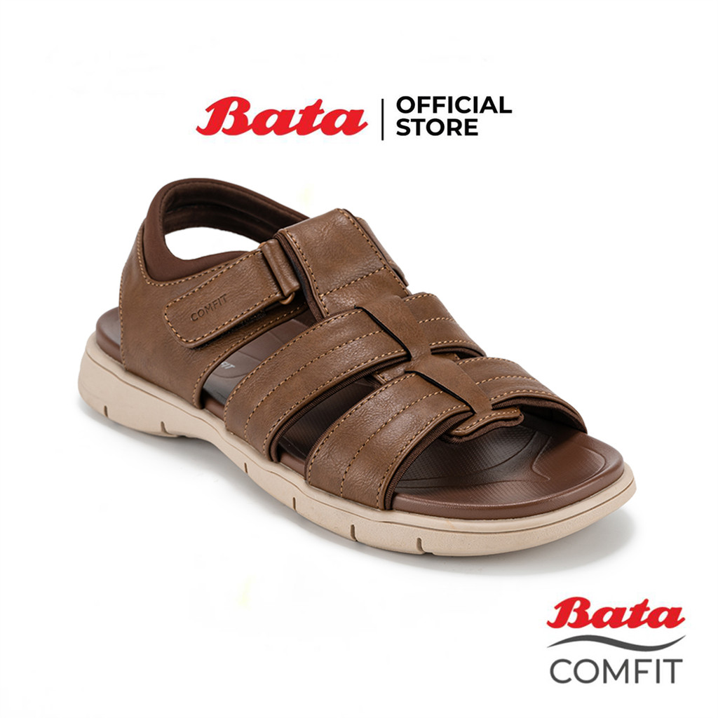 Bata บาจา Comfit รองเท้ารัดส้นเพื่อสุขภาพ สำหรับผู้ชาย สีน้ำตาล 8014152 สีดำ 8016152
