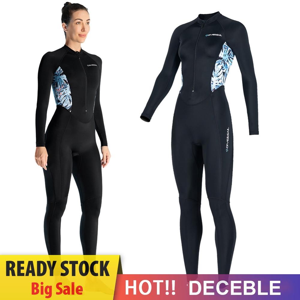 ผู้หญิงผู้ชาย UV Protect Full Body Wetsuit ดําน้ําดําน้ําดูปะการังท่องชุดว่ายน้ํา [Deceble.th]