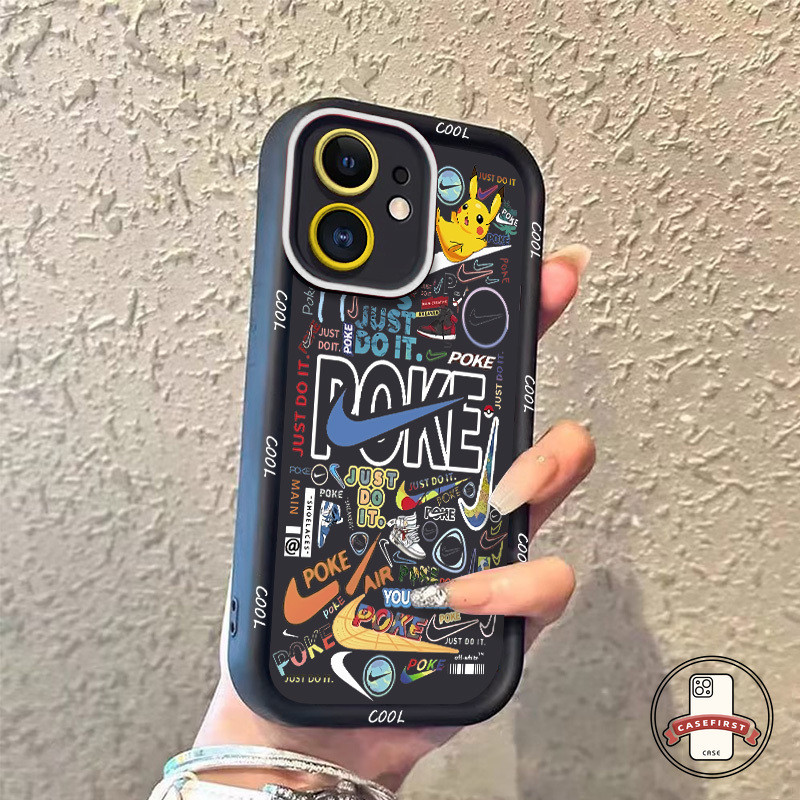 สร้างสรรค์ลวดลายกราฟิติแบรนด์แฟชั่นอ่อน เคส IPhone 15 11 13 16 12 14 Pro Max XR X XS Max 15 14 6 16 8 6s Plus SE 2020