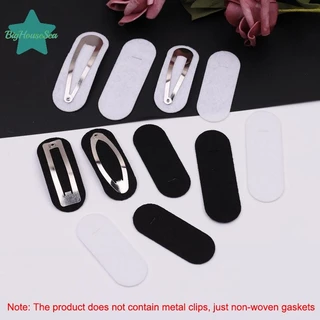 [BigHouseSea] 100pcs รูปไข่ไม่ทอ Tear Drop คลิป snap spacers สี่เหลี่ยมผืนผ้า Felt pads แพทช์ appliques สําหรับสี่เหลี่ยมผืนผ้า hairpins อุปกรณ์เสริมใหม่