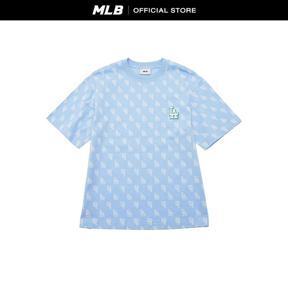 MLB เสื้อยืด Unisex Classic Monogram รุ่น 3ATSM0243 07SBS สีฟ้าอ่อน