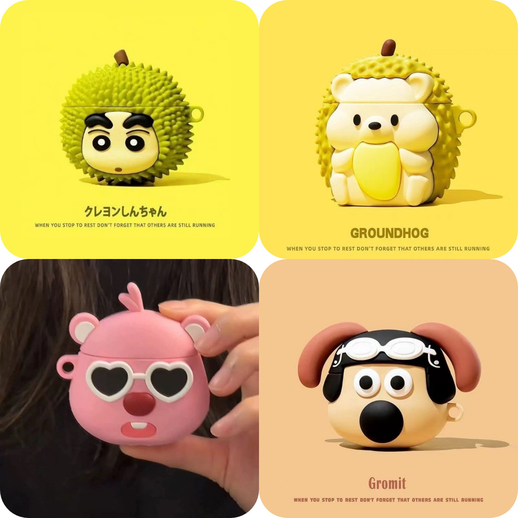 สําหรับ GOOJODOQ J228AI เคส Case เคสหูฟัง แว่นกันแดดน่ารัก ลายเม่นทุเรียน