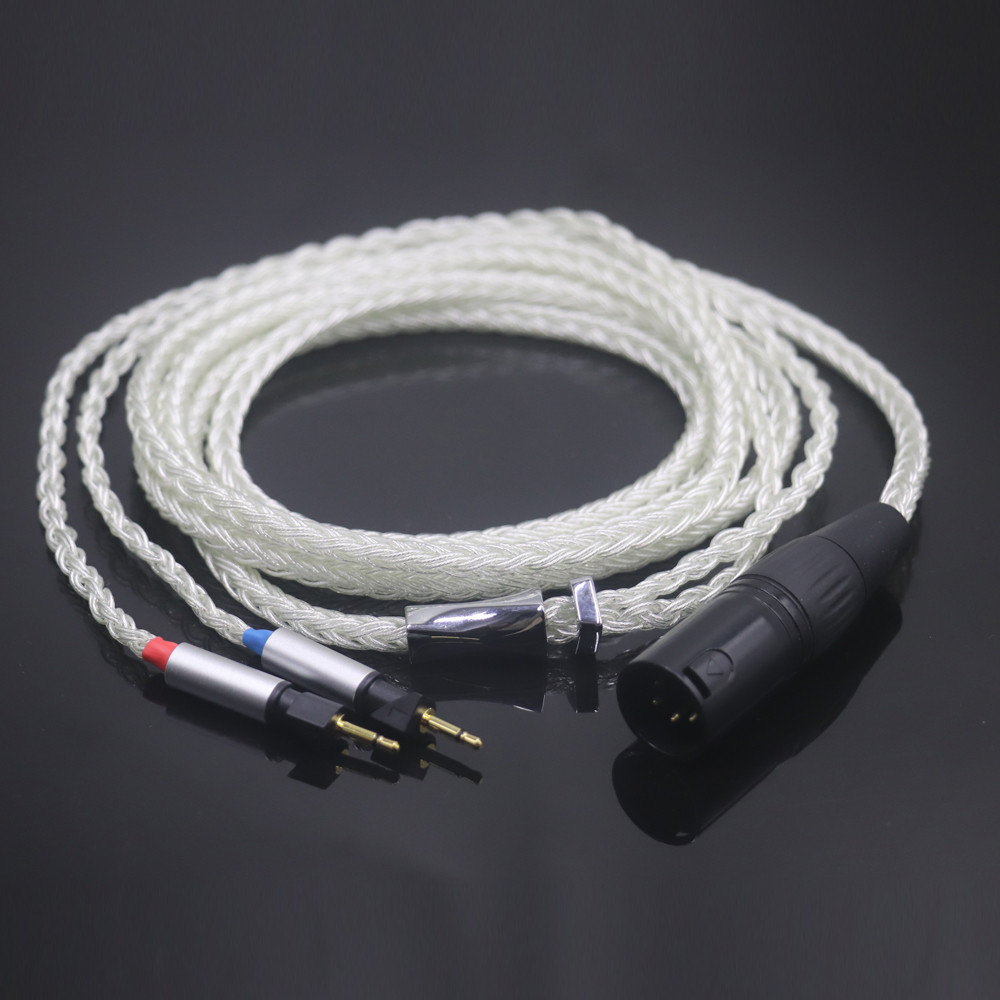 16 Core OCC Pure Silver Xlr 2.5 3.5 4.4 มม.สายหูฟังสําหรับ Abyss Diana v2 phi TC X1226lite 1:1 หูฟัง pin