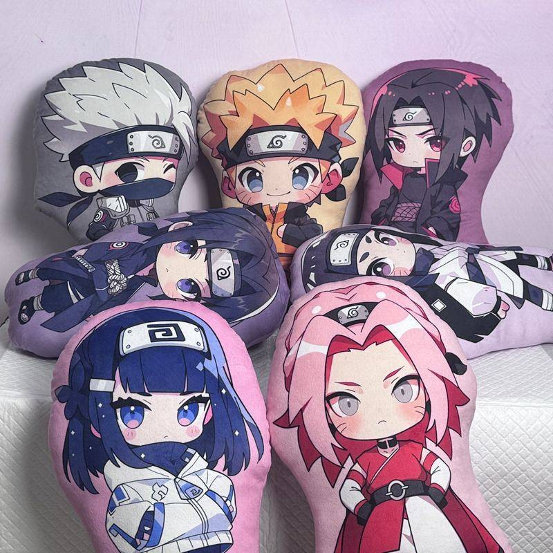 Two-Dimensional Naruto Anime Peripheral Whirlpool Naruto Pillow Sasuke Uchiha Skunk Kakashi Plush Do