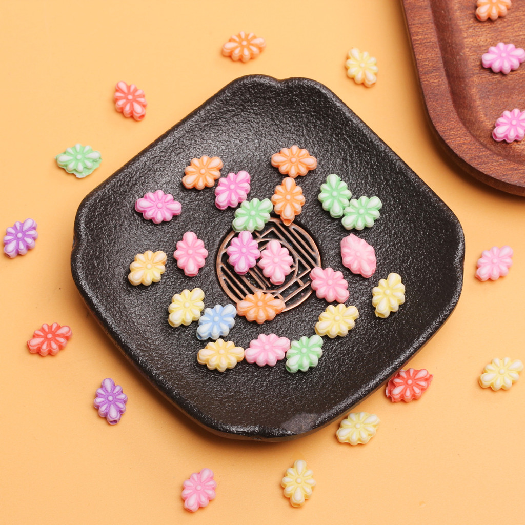 20/40/80ชิ้น8รูปแบบแฟชั่นผสมดอกไม้/ลูกอม/ผีเสื้อ/หัวใจลูกปัดสําหรับสร้อยข้อมือสร้อยคอต่างหูทํา - รูปที่ 2