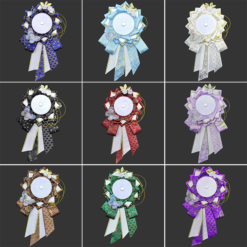 ริบบิ้นคอสเพลย์ Ita กระเป๋า Rosette ป้องกันดอกไม้ Pin Holder Badge ฐาน Accessoriesray Itabag Decor