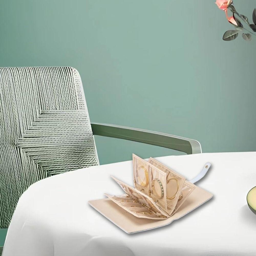 สมุดเก็บเครื่องประดับ COSSY,โปร่งใสพร้อมซิปสร้อยคอ Binder Storage Book,แบบพกพาหรูหรา PU หนังกํามะหยี่กระเป๋ากล่องบรรจุภัณฑ์เครื่องประดับสําหรับผู้หญิง - รูปที่ 7