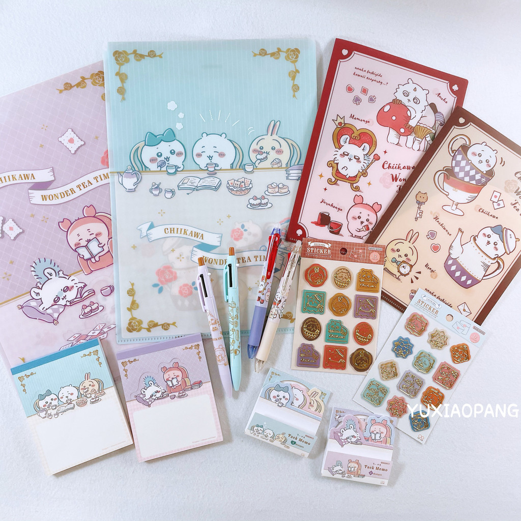 Chikawa chikawa Limited Japan Sun Star Note Pad โฟลเดอร์สติกเกอร์ปากกาลูกลื่นปากกาลบได้