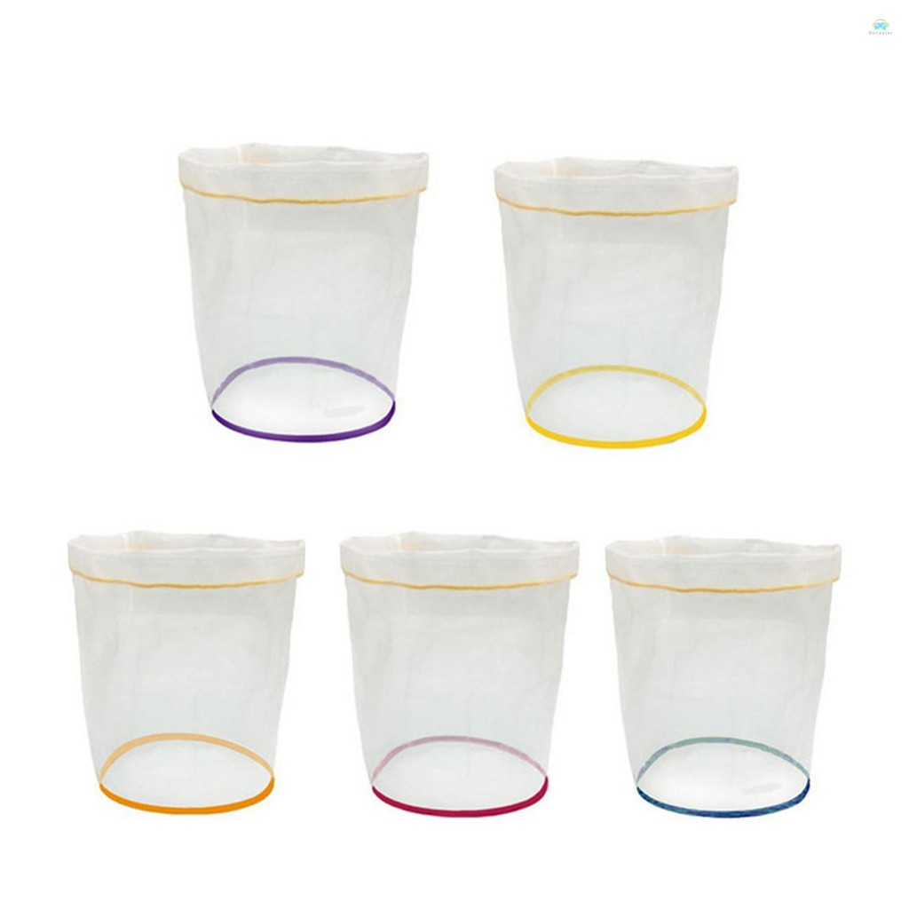 Local ถุงตาข่าย 5 ชิ้น 1 แกลลอนถุงกรอง Bubble Bag Kit ชุด Micron Drawstring ถุงสกัด
