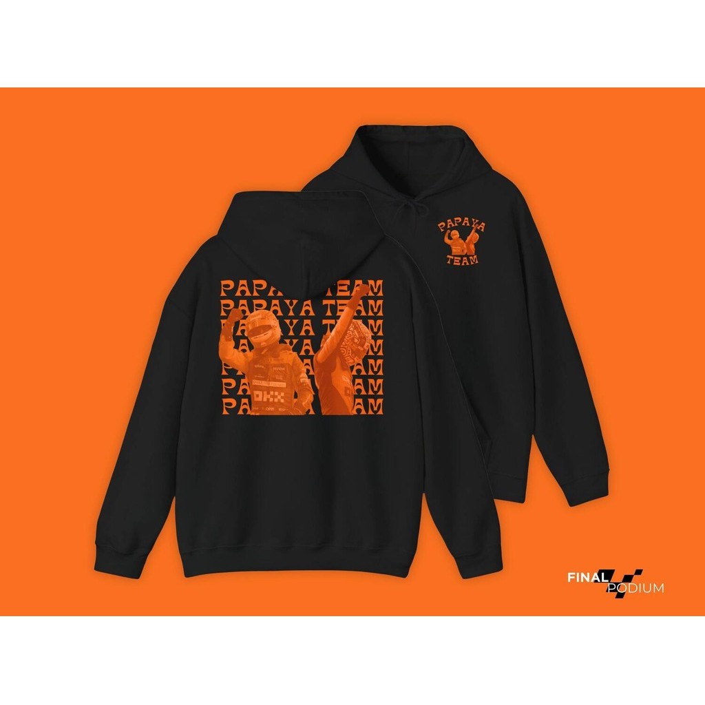 Mclaren F1 Team Hoodie with Piestri & Norris Signatures - หลากสี เสื้อสเวตเตอร์ Unisex สําหรับแฟนๆสู