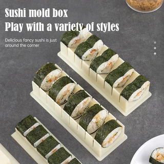 【ซื้อ 1 แถม 1】 Diy ซูชิ Maker และข้าววงกลมแม่พิมพ์สาหร่ายเค้กพลาสติกแม่พิมพ์ ele Mould Square ซูชิเครื่องบดทําเครื่องมือ