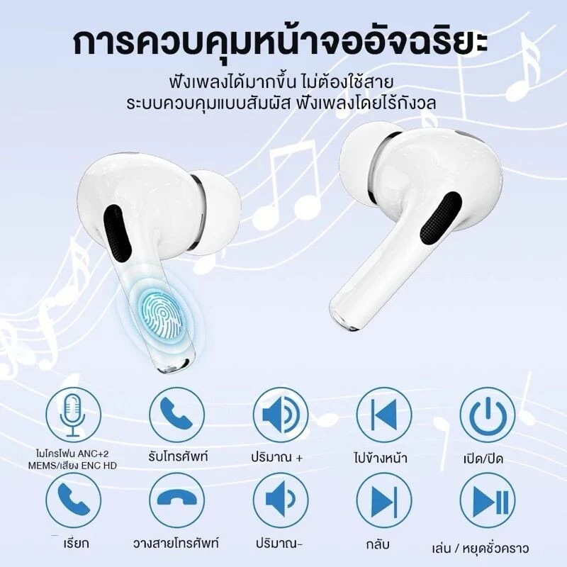 A9 Pro หูฟังบลูทูธ 5.4 จอ LCD ตัดเสียงรบกวน thumbnail 3