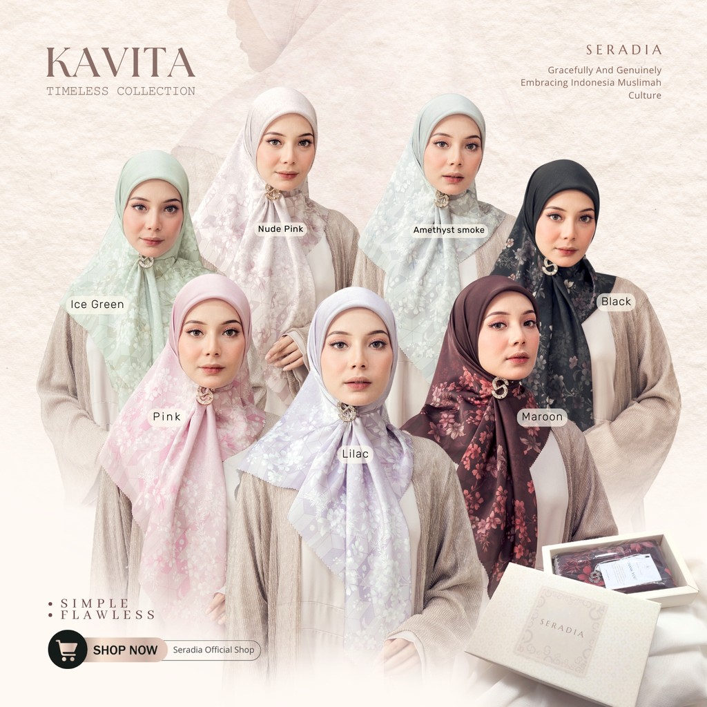 Seradia Hijab - Square Kavita Motif - Timeless Collection