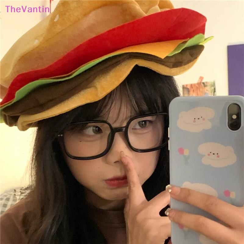 TheVantin แฟชั่นน่ารักอเนกประสงค์ตลก Burger Hat Party Casual ส่วนบุคคลหมวก Good goods
