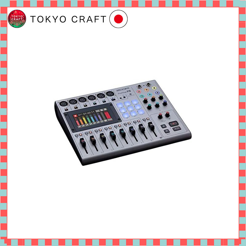 【direct from Japan】
ZOOM P8 Podcast Recorder Silver, featuring six XLR microphone inputs, mixing, re