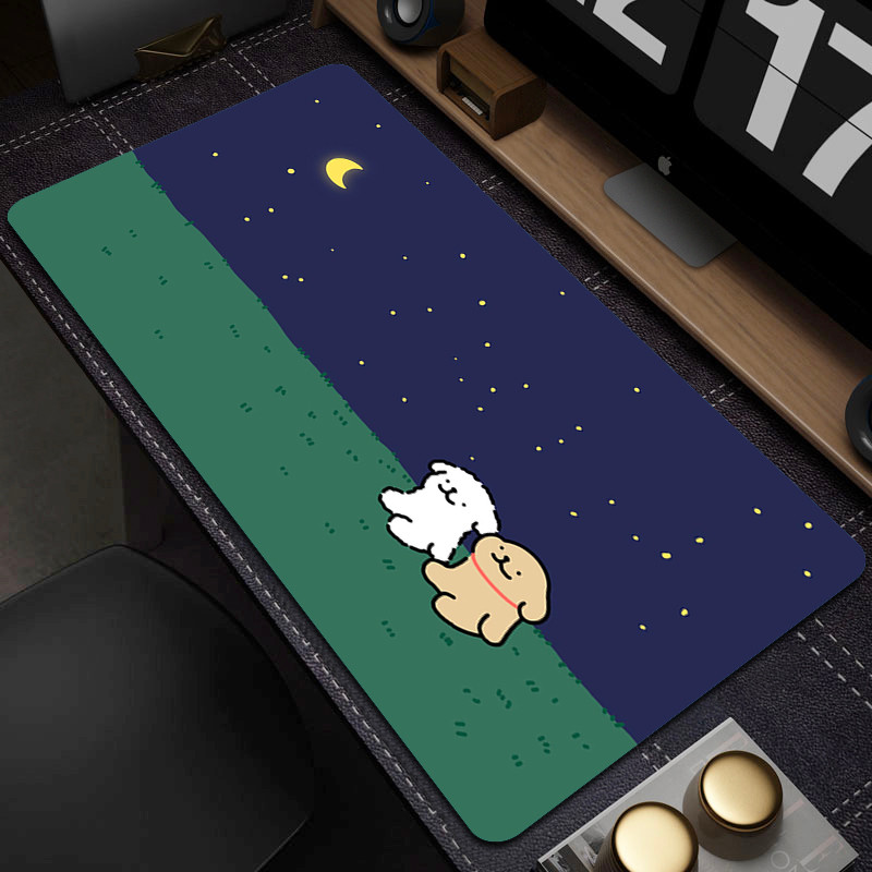 น่ารัก แผ่นรองเมาส์สําหรับเล่นเกมขนาดใหญ่น่ารักล็อคขอบ ม แผ่นรองเมาส์ 900x400 มม.ยางแผ่นรองเม้าส์สํา