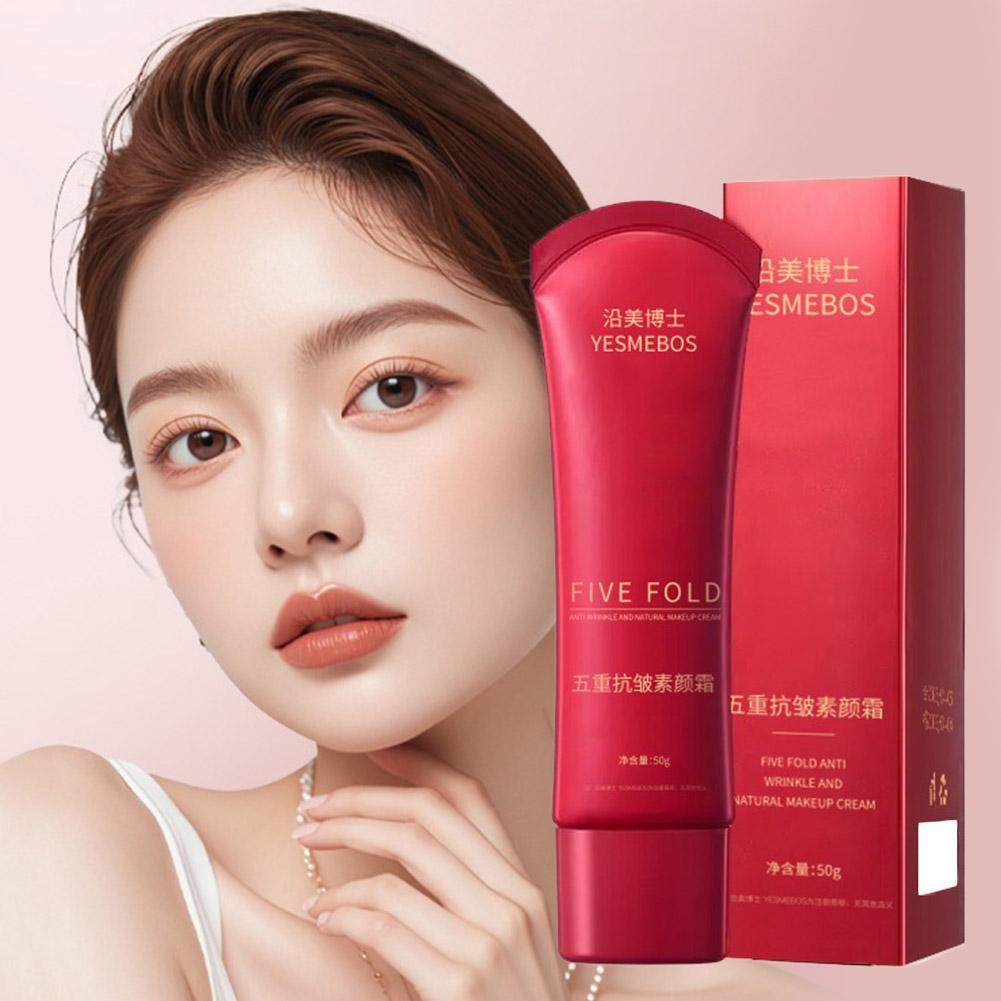 Lazy Make Up Cream FIVE-FOLD VC Plain Cream VC FIVE FOLD Cream Lazy 50g ครีม Moisturizing G6K5