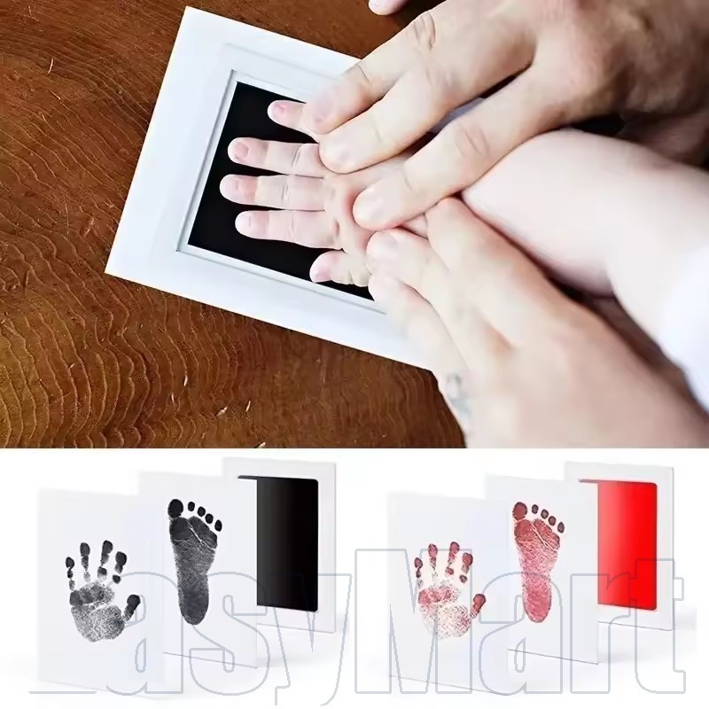 Baby Handprint & Footprint Kits - ปลอดภัย ปลอดสารพิษ ไม่สัมผัส Inkless เหมาะสําหรับสัตว์เลี้ยง (Cat & Dog) พิมพ์อุ้งเท้า ของขวัญของที่ระลึก