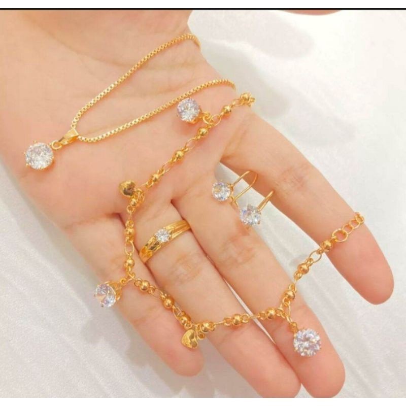 ชุดเครื่องประดับผู้หญิงเครื่องประดับผู้หญิง One Gem Titanium Fashion Full 01 Elegant