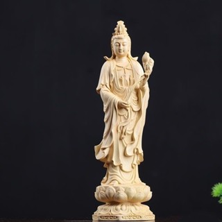 กล่อง Boxwood ไม้เนื้อแข็งแกะสลัก Amitabha พระพุทธรูป Dashi …