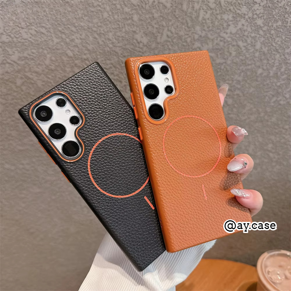 ✅COD✅Case เคส Samsung S25 S24 S23 FE S22 Ultra A56 A55 A16 A15 A36 A35 A26 A05S A06 5G เคสโทรศัพท์แบบแม่เหล็กลายหนัง