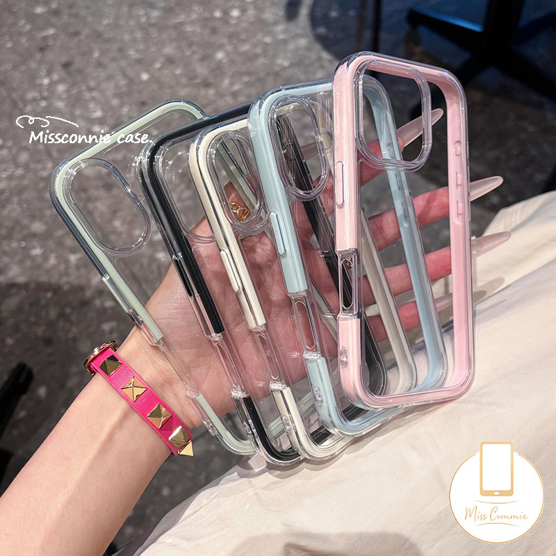 ปลอกเข้ากันได้สําหรับ ไอโฟน 13 14 11 12 15 16 มือโปร สูงสุด 14 15 16 12 13 มือโปร 15 14 16 บวก หรูหรา 2 ใน 1 มาการอง ลูกอมสีกันกระแทกกันชนนุ่ม ทีพียู ใสปก
