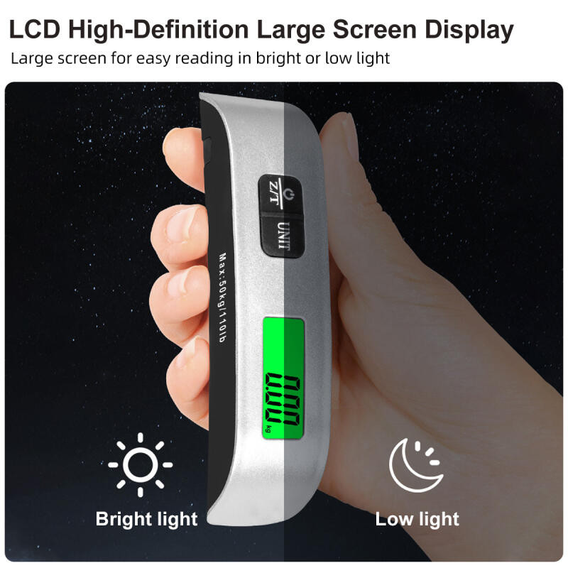 เครื่องชั่งแบบพกพา จอแสดงผลดิจิตอล LCD 110lb/50kg กระเป๋าเดินทางอิเล็กทรอนิกส์แขวนกระเป๋าเดินทางกระเป๋าเดินทางชั่งน้ําหนัก Baggage Bag น้ําหนัก ราคา ถูกที่สุด ดีลบีเคเค แกลเลอรีภาพที่ 3