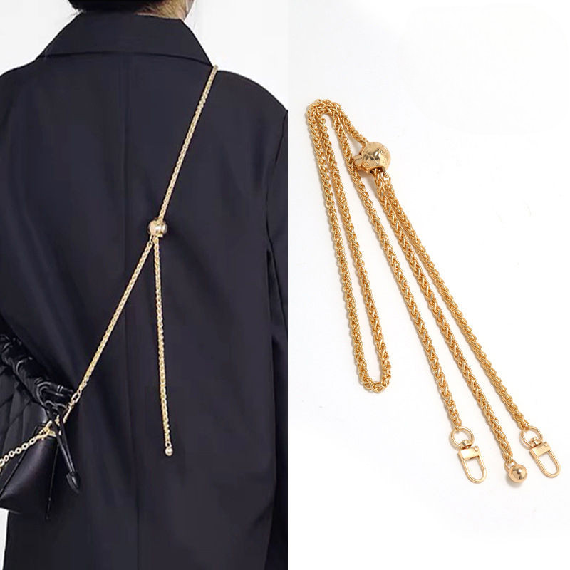 ปรับโคมไฟโซ่ขนาดเล็ก Golden Ball กระเป๋า Non-Fade High-End All-Match Cross-Body สายคล้องกระเป๋า