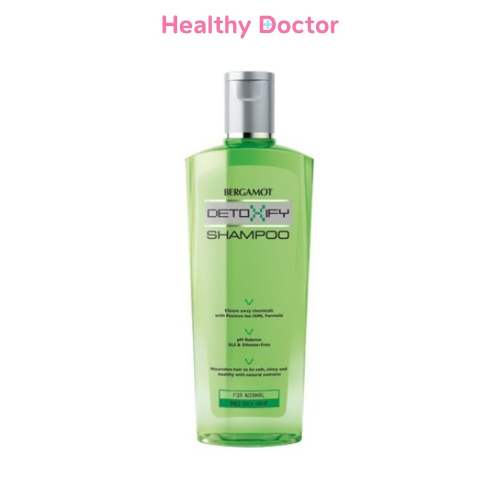 Bergamot Detoxify Shampoo แชมพู เบอกาม็อท สำหรับ ผมธรรมดา ผมมัน (สีเขียว) ขนาด 200 ml