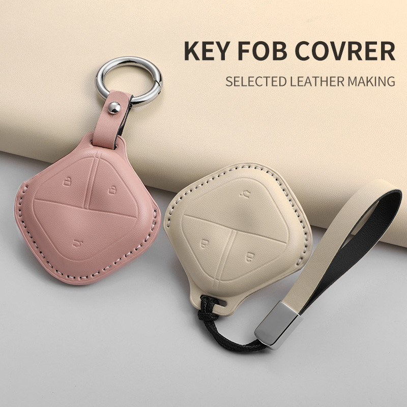 （PU เครื่องหนัง）เคสกุญแจรีโมตรถยนต์  สําหรับ Wuling AIR EV Wuling Almaz Cortez AIR EV ของแต่งรถยนต์ 