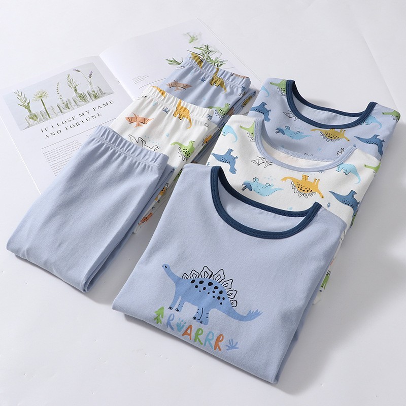 ชายใหญ่ชุดนอนผ้าฝ้ายไลคร่า อบอุ่น แขนยาว ขายาว สไตล์ใหม่