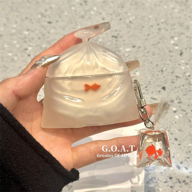 GOAT Airpods 1/2/Airpods Pro/Airpods Pro 2/Airpods 3 Airpods 4 Soft Cortical หูฟังป้องกันและฤดูใบไม้ร่วง Arrest + พวงกุญแจ