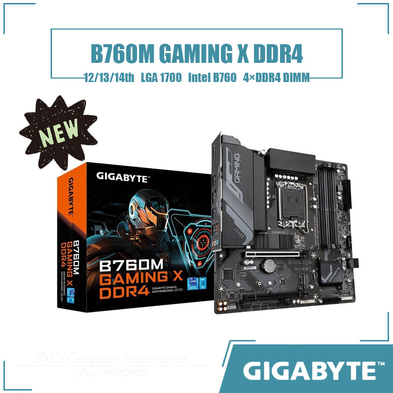 [ใหม่] Gigabyte B760M GAMING X DDR4 เมนบอร์ด 4DDR4 DIMM Intel B760 เมนบอร์ดเดสก์ท็อป