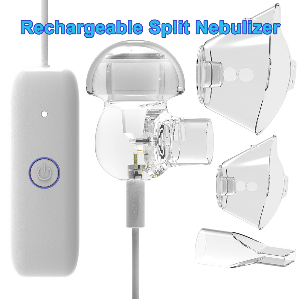 Split Nebulizer Rechargeable Portable Micro Mesh Nebuliser Handheld Adult Kid Pet Atomizer