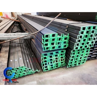 Steel เหล็กรางน้ำ ตัดขาย ขนาด 3 นิ้ว - เหล็กราง C-Channel Steel เหล็กซีชาแนล เหล็กตัวซี เหล็กดำ