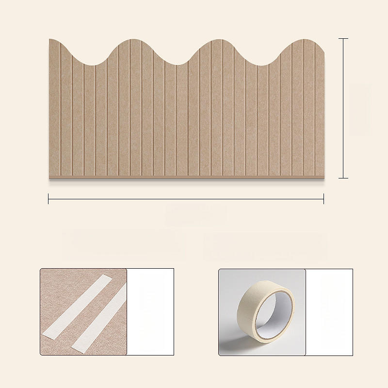 แผ่นป้องกันการชนกันแบบติดเอง แผ่นสติ๊กเกอร์ผนังฟิลท์ข้างเตียง แผ่นพื้นหลัง ป้องกันการชนกันสำหรับเด็ก ป้องกันผนังทาทามิ แผ่นตกแต่งกันเสียงหลายสีให้เลือก - รูปที่ 6