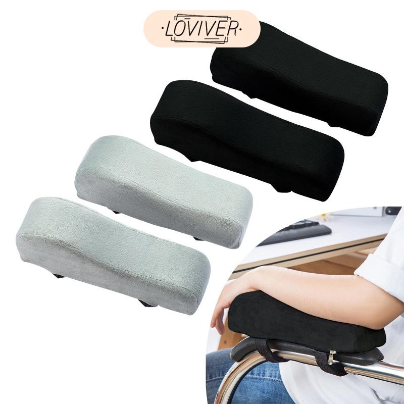 LOVIVER 2ชิ้นสากลแขนแผ่นปกนํามาใช้ใหม่นุ่มแขนส่วนที่เหลือเก้าอี้ที่เท้าแขนเบาะสําหรับเก้าอี้คอมพิวเตอร์เก้าอี้สํานักงานเก้าอี้เล่นเกม