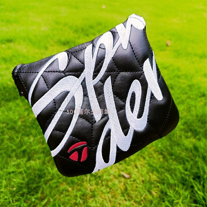 Taylormade Spider Golf Putter Cover คลาสสิกหนัง PU นุ่ม Velcro ปิดปกติ Mallet Club Head Covers - รูปที่ 3