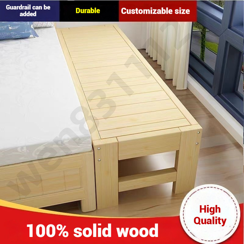 Solid Wood Pine Bed Widened Spliced Board Adult Plank Side Single Spliced Customizable Extension Bed