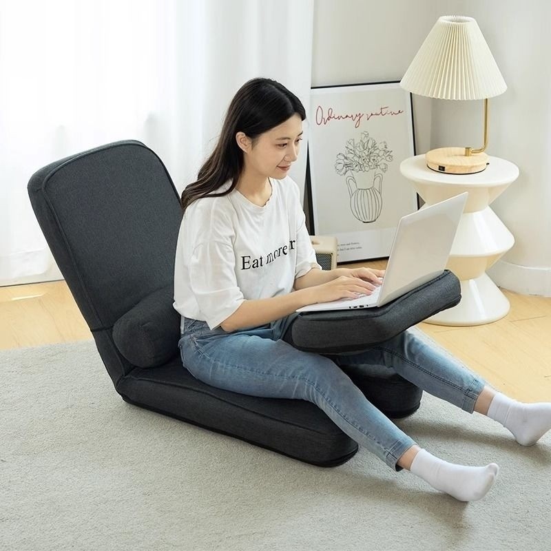 Japanese Style Chair Lazy Sofa Chair Folding Backrest Small Sofa 2-in1 Sofa Chair