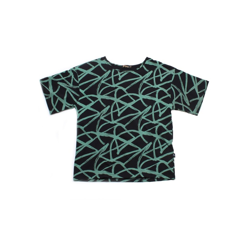 Moloy Apparels Grunge Art Top เสื้อสตรีสีดํา