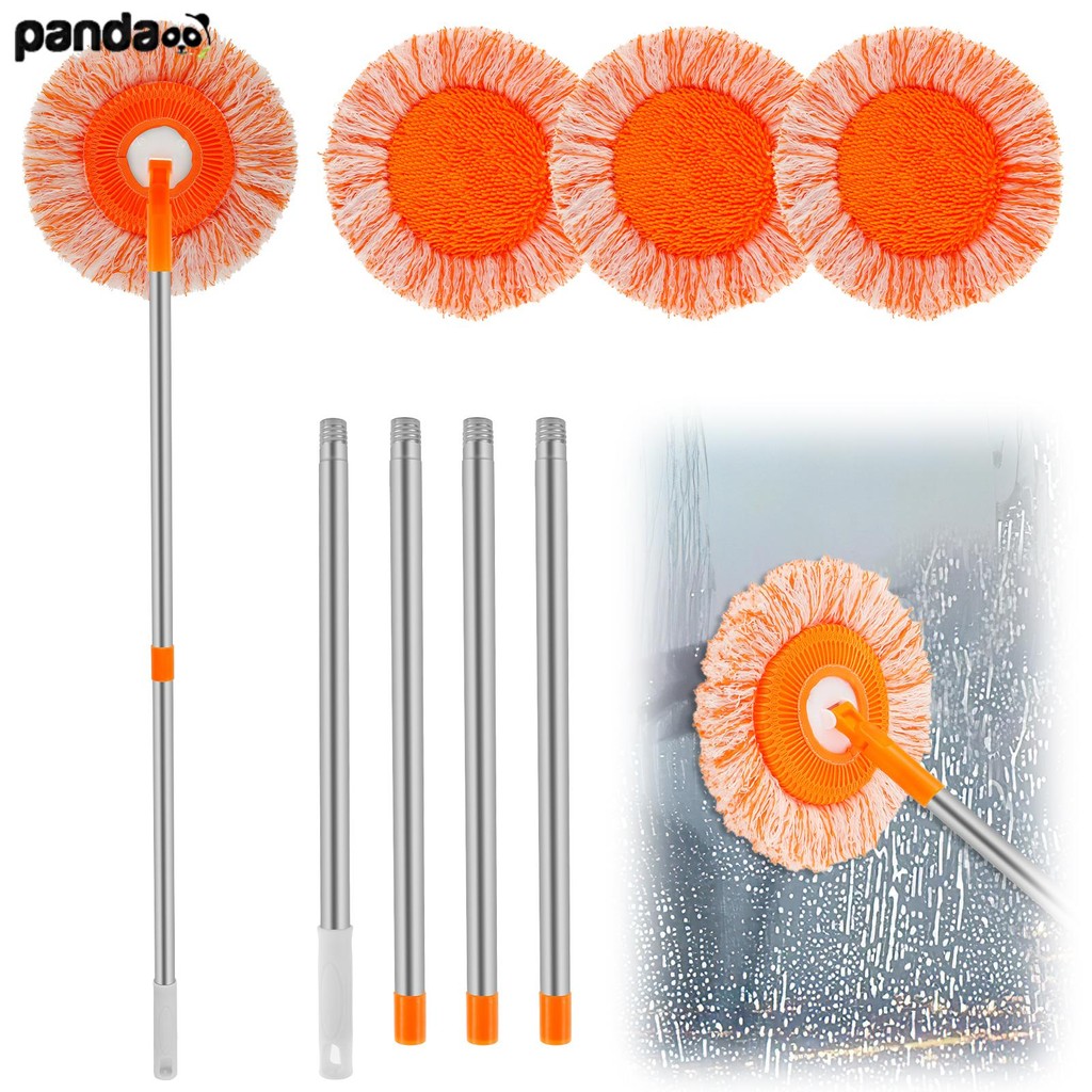 Wall Cleaner Mop 5 Mop ผ้า Super ดูดซับเพดาน Mop Cleaner รอบฝุ่นผนังแห้งและเปียกทําความสะอาด Mop SHO