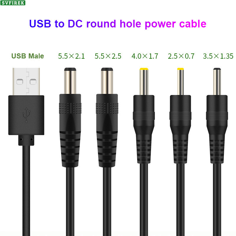 สายปลั๊กไฟ USB เป็น DC DC 5V ถึง 12V สาย USB Barrel Jack สายไฟสําหรับเราเตอร์ Wifi
