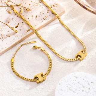 Commuter All-Match 18k Gold Plated ยุโรปสไตล์อเมริกันสร้อยข้…